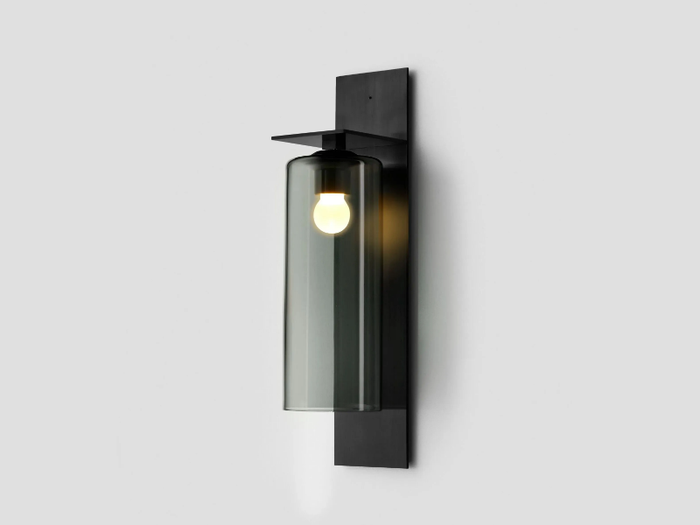 ECLIPSE SHORT - LED glass and aluminium outdoor wall lamp _ Articolo Studio